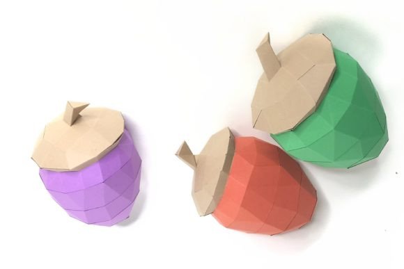 Acorn Paper Sculpture: Objects for Branding