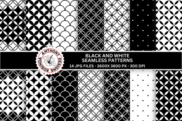 Black White Seamless Patterns for Modern Web Design
