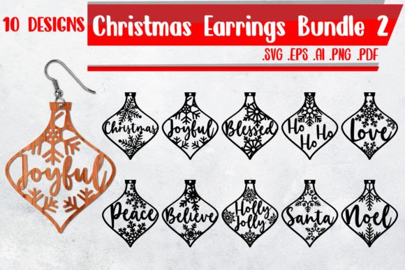 Christmas Earrings Bundle: SVG & AI Review