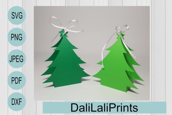 Christmas Tree Box Gift Template Shapes