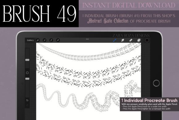 Procreate Brush 49: Abstract Suite for Modern Branding