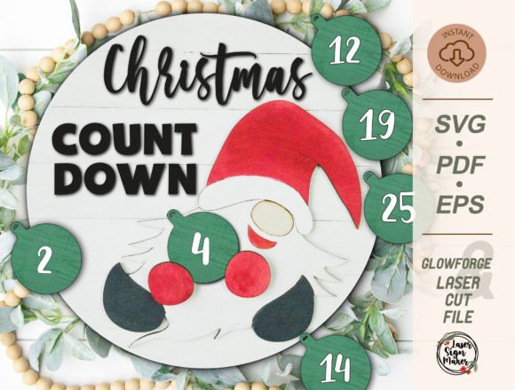 Review: Christmas Gnome Countdown Sign Design