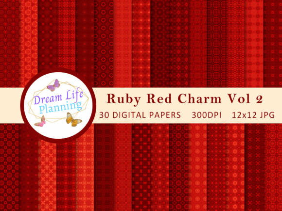 Ruby Red Charm Digital Papers Vol 2: Textures Review