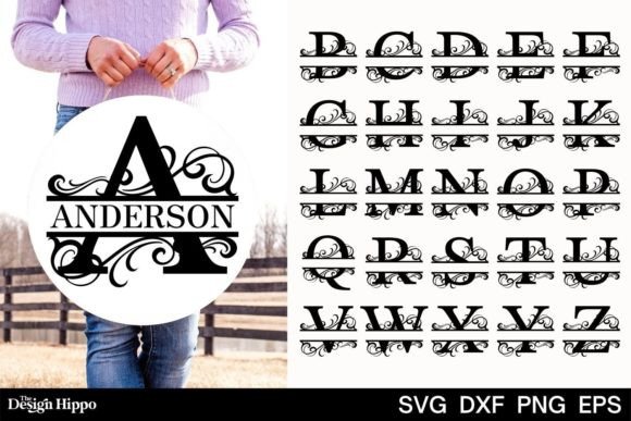 Split Monogram SVG: A Crafts Asset for Sellers